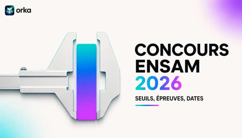 Illustration abstraite pour l'article « Concours ENSAM 2026 : Seuils, Épreuves, Dates » — a minimal calendar and timeline element.