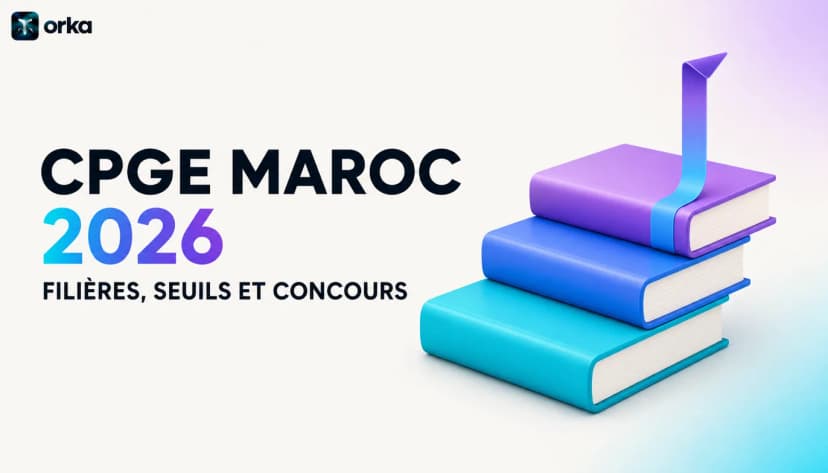 Illustration abstraite pour l'article « CPGE Maroc 2026 : Filières, Seuils et Concours » — a minimal calendar and timeline element.