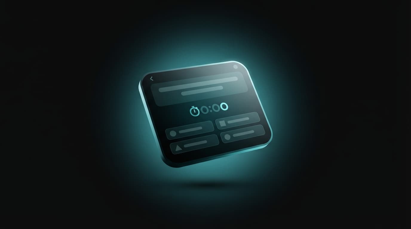 Illustration abstraite pour l'article « Simulateur Bac Maroc : Examen Blanc en Ligne » — a floating Orka exam-simulation interface.