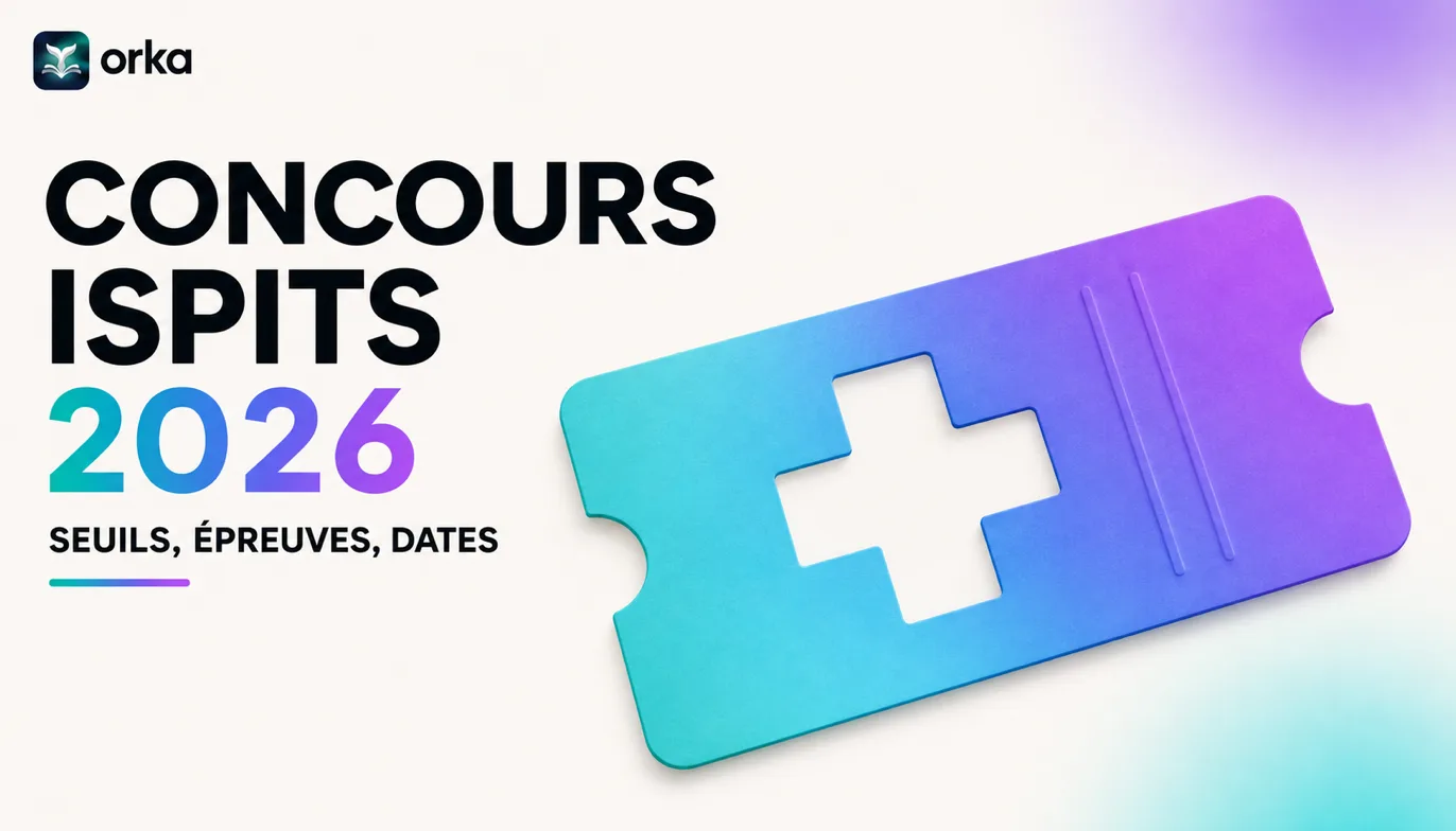 Illustration abstraite pour l'article « Concours ISPITS 2026 : Seuils, Épreuves, Dates » — a minimal calendar and timeline element.