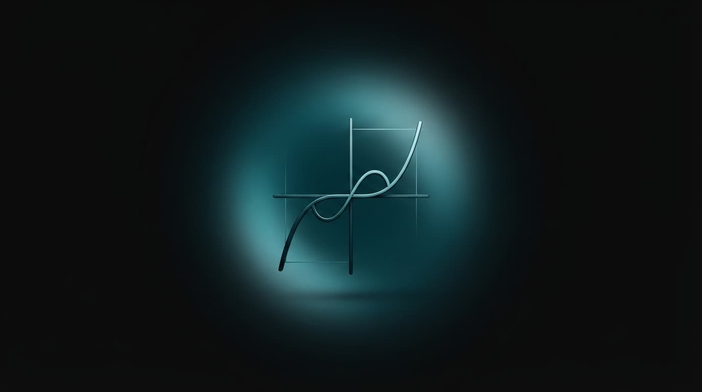 Illustration abstraite pour l'article « ChatGPT pour le Bac Maroc : Limites et Alternatives » — a minimal mathematical function graph.