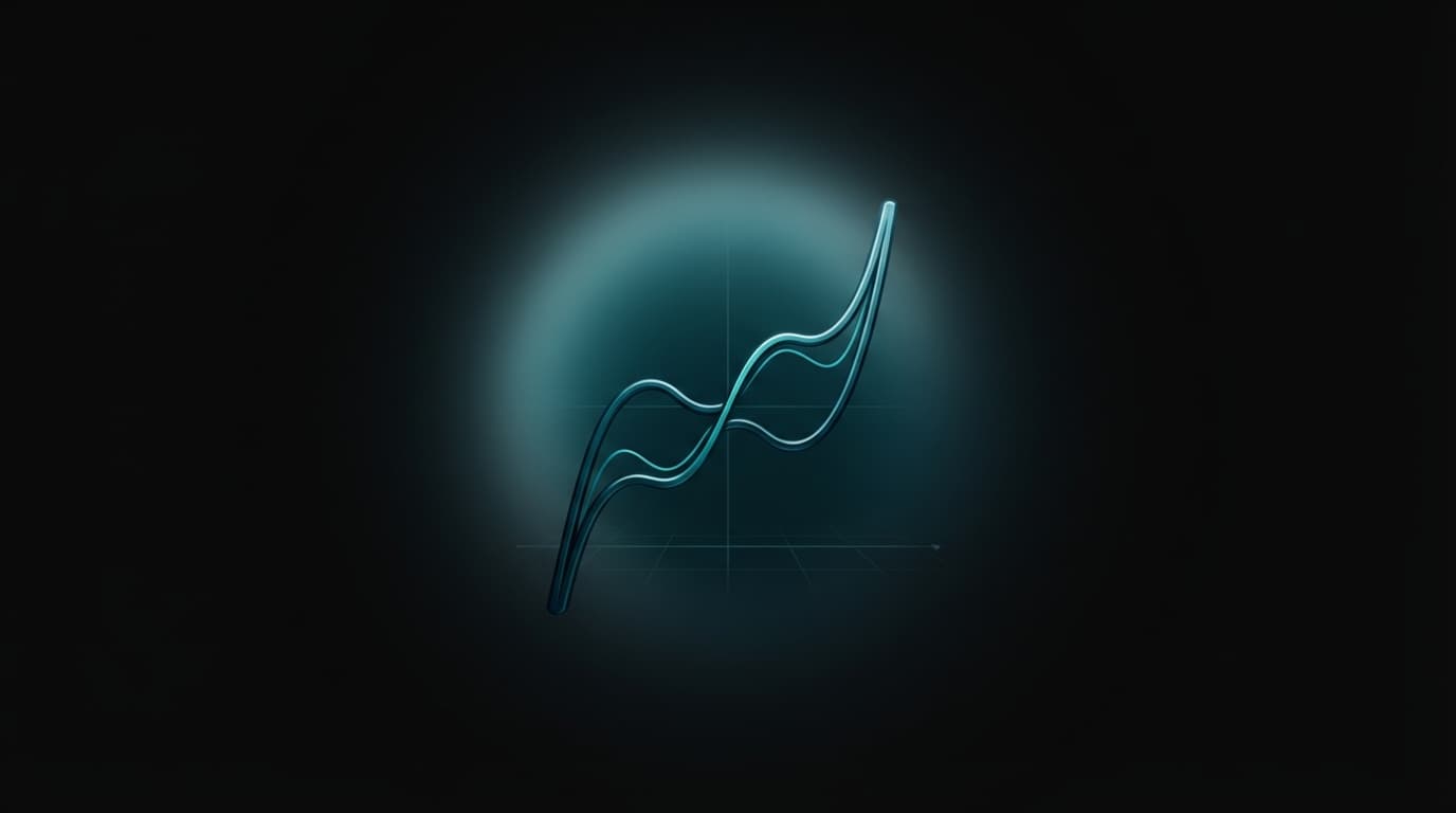 Illustration abstraite pour l'article « CursusSup 2026 : Inscription, Vœux et Dates » — a minimal mathematical function graph.