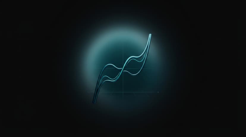 Illustration abstraite pour l'article « CursusSup 2026 : Inscription, Vœux et Dates » — a minimal mathematical function graph.